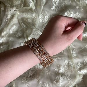NWOT Bangle set with crystals